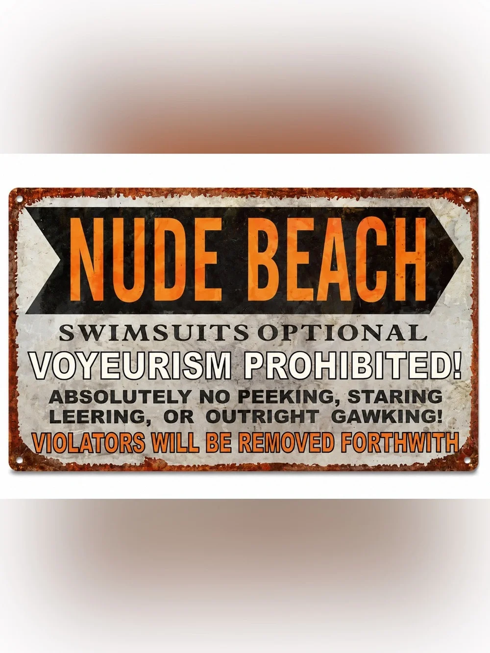 NEW Beach Metal Sign